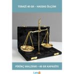 Letsii Pirinç Malzemeden Üretilmiş Şık ve Hassas 40 gr Terazi - Çok Renkli - Tek Ebat - Diğer Masaüstü Gereçleri