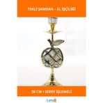 Letsii Pirinç Sedefli Zarif Tekli Şamdan 20cm