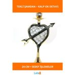 Letsii Pirinç Sedefli Zarif Tekli Şamdan 24cm