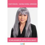 Letsii Platin Gri Gümüş Uzun Parti Peruğu Yüksek Kalite Sentetik
