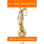 Letsii Polyester Altın Gümüş Adalet Biblosu 30x12 cm