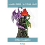 Letsii Polyester Dragon Tasarımlı LED Ejderha Biblosu