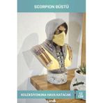 Letsii Polyester Küçük Boy Scorpion Büst Mortal Kombat Koleksiyon Figürü - Dekoratif Biblolar - Renkli