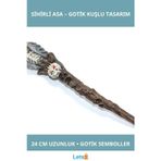 Letsii Polyester Sihirli Asa Büyülü Kuş Figürü Gotik Tasarım 24 cm Aksesuar