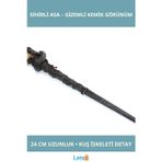 Letsii Polyester Sihirli Asa Kuş İskeleti Detaylı 24 cm Gotik Aksesuar
