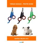 Letsii Renkli Kedi Köpek Tırnak Makası Kavisli Kesim Ucu ile Pratik Bakım - Çok Renkli