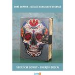 Letsii Renkli Meksika Tarzı Güllü Deri Defter 18X13 cm - Çok Renkli - Defter & Ajanda