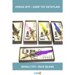 Letsii Renkli Tüy İşlemeli Divit Hokka Kalem Seti