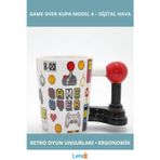 Letsii Retro Oyun Temalı Porselen Game Over Kupa Bardak