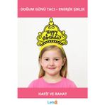 Letsii Sarı Happy Birthday Doğum Günü Prenses Tacı