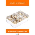 Letsii Şeffaf Dayanıklı Cam Küllük 8 cm Yuvarlak Ergonomik Tasarım