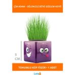 Letsii Sevimli Çim Adam Mini Küp Emoji Figürü 1 Adet - Çok Renkli