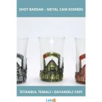 Letsii Şık Istanbul Temalı Tekli Metal Cam Shot Bardak - Konsept Bardak
