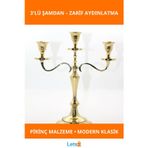Letsii Şık Pirinç 3'lü Şamdan zarif dekoratif aydınlatma