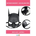 Letsii Siyah Çocuk Batman Maskesi Lastikli 20x14 cm