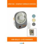 Letsii Su Spreyli Masaüstü USB Mini Fan 3 Hızlı Taşınabilir Soğutucu - Çok Renkli