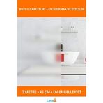 Letsii UV Engelleyici Buzlu Cam Filmi 2 Metre x 45 Cm Gizlilik ve Koruma