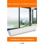 Letsii Uv Engelleyici Buzlu Cam Filmi 5 Metre x 60 cm Gizlilik Sağlayan - Çok Renkli - Tek Ebat