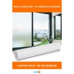 Letsii UV Engelleyici Buzlu Cam Filmi 5 Metre x 60 Cm Gizlilik Sağlayan