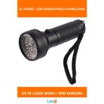 Letsii UV Işığı ve Lazer Fonksiyonlu Su Geçirmez El Feneri