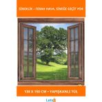 Letsii Yapışkanlı Çift Kanat Sineklik 130X150 cm Pratik Kullanım - Çok Renkli - Tek Ebat