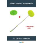 Letsii Yedek Bezli Mikrofiber Araba Yıkama Fırçası Teleskopik Sap 1,60M - Oto Bakım & Temizlik - Çok Renkli