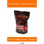 Letsii Yeni Nesil Çabuk Tutuşan Mangal Kömürü 2 kg Pratik ve Dumansız - Çok Renkli - Mangal & Barbekü