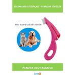 Letsii Yumuşak Malzeme Ergonomik Evcil Hayvan Diş Fırçası - Çok Renkli - köpek diş fırçası