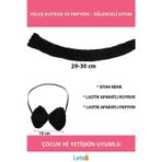 Letsii Yumuşak Peluş Siyah Kuyruk ve Papyon Aksesuar Takımı