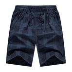 Letuwj Erkekler Ekose Nefes Şort Plaj Pantolon Büyük Boy İpli, mavi (Royal Blau), 4XL