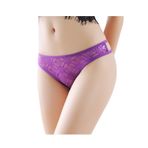Letuwj Kadın G-String Tanga Şeffaf Bikini Seksi Külot Mor One Size