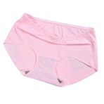 Letuwj Kadın üçgen külot buz ipek orta bel külot iz olmadan, Pembe * 3 Parça, Tek Beden