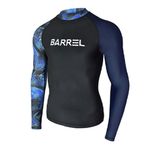Letuwj Rash Guard Setleri Erkek Sörf Takımı Şnorkel Mayo Uzun Kollu Güneş Koruması Hızlı Kuruyan Mayo Siyah Lacivert üst M