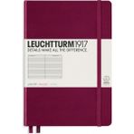Leuchtturm Not Defteri Çizgili Orta Boy A5 Sert Kapak 249 Sayfa Liman Kırmızısı