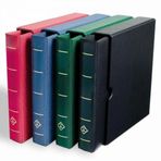 Leuchtturm OPTIMA F Dar Kasetli Klasör (240x280x55mm) (Pul, Madeni Para, Kağıt Para, Zarf, Efemera Koleksiyonlarınız için idealdir), Mavi Kapak