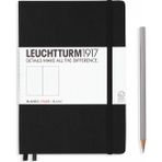 Leuchtturm Orta Boy (A5) Not Defteri, Düz, Siyah Kapak
