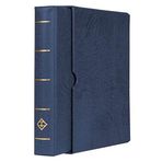 Leuchtturm VARIO F Dar Kasetli Klasör (255x325x60mm) (Kağıt Para, Pul, Zarf ve Efemera Koleksiyonlarınız için idealdir), Mavi Kapak