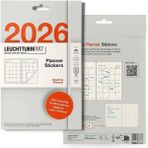 LEUCHTTURM1917 Ajanda Stickerı 2026 Aylık Format Etiket, Ingilizce 373025 - Beyaz
