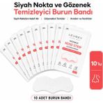 LEUREY Nose strip, Siyah Nokta ve Gözenek Temizleyici Burun Bandı 10'lu