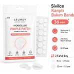 LEUREY Şeffaf Akne Bandı, Sivilce Bandı, Hidrokolloid Bant, Pimple Patch, Salisilik Asit & Çay Ağacı Yağı 36 Adet