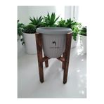 LeurHome Kahverengi Ahşap Saksılık Saksı Ayağı ( PLASTİK SAKSILIK DAHİL DEĞİLDİR ) LH10010