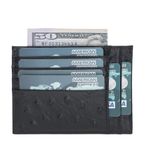 Lev Leather %100 Hakiki Minimalist Deri Cüzdan - El Yapımı Fermuarlı Kartlık, 8 Kart Yuvası, Eşsiz Tasarım, Minimal Bozuk Para Bölmeli Kredi Kartlık, Nakit Para Bölmeli Kartlık (DE Siyah)
