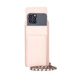 Lev Leather Deri Cüzdan & Telefon Kılıfı 2'si 1 Arada, Hakiki Deri, Zincir Askı, RFID Koruma, Telefon Bölmeli (6.9”e Kadar) Kadın Kartlık ve Cüzdan, Kredi Kartlık ve Nakit Bölmeli (Pembe)