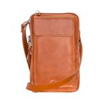 Lev Leather El Yapımı Hakiki Deri Çanta: Kart ve Para Bölmeli, Manyetik Kapamalı, Telefon Bölmeli, Çoklu Bölme, Ayarlanabilir Askı, Uniseks Hakiki Deri Çanta (Rustik Taba)