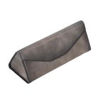 Lev Leather Hakiki Deri Gözlük Kılıfı - Mıknatıslı Kapama, Minimalist ve Hafif, Alan Tasarrufu Sağlayan Gözlük Kılıfı, Katlanabilir Hakiki Deri Gözlük Kılıfı (Gri)