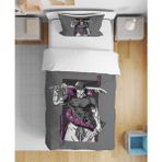 Leva Home Toji Fushiguro Anime Desenli 3D Dijital Baskılı Tek Kişilik Çarşafsız Genç Nevresim Takımı - Gri - 160 x 220 cm