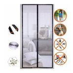 Leva House 2 Parça Mıknatıslı Pencere Kapı Sinekliği Sineklik Tülü Perde (105cm X 205cm)
