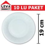 LEVA PLASTIK TABAK 19cm. 10 LU
