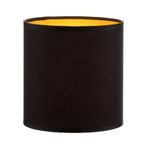 Levaillant Siyah Abajur Şapka & Başlık - İçi Gold Kaplama, 15 cm Çap, 18 cm Yükseklik - Özel Üretim & Kusursuz İşçilik