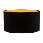 Levaillant Siyah Lambader Şapka & Başlık - İçi Gold Kaplama, 45 cm Çap, 26 cm Yükseklik - Özel Üretim & Kusursuz İşçilik